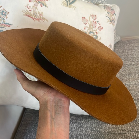 GIGI PIP Dahlia Boater Hat + Leather Band S/M - Picture 4 of 8